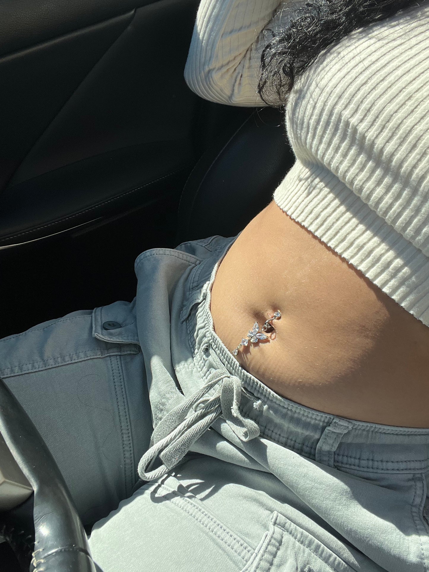 without Pricing Butterfly Clip on Belly Ring