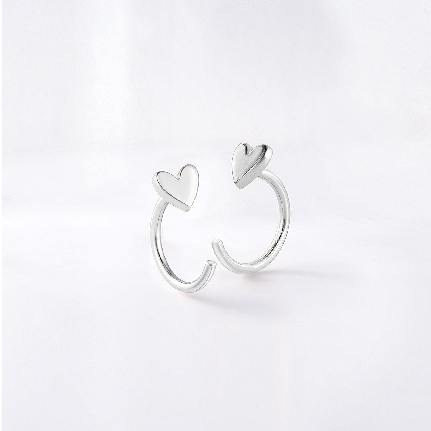 Little Heart Huggie Hoop Earrings