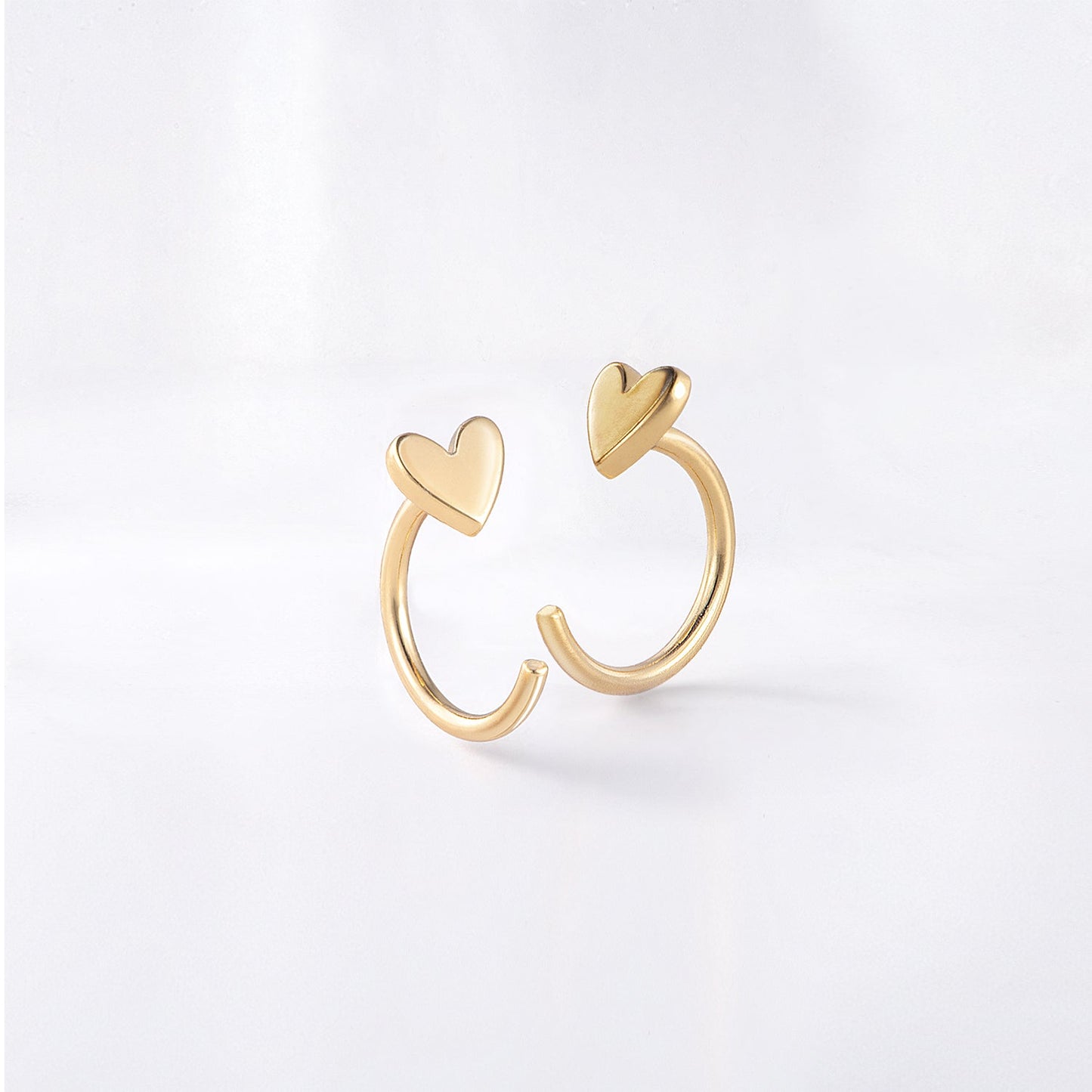 Little Heart Huggie Hoop Earrings