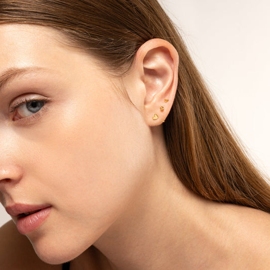 Little Heart Huggie Hoop Earrings